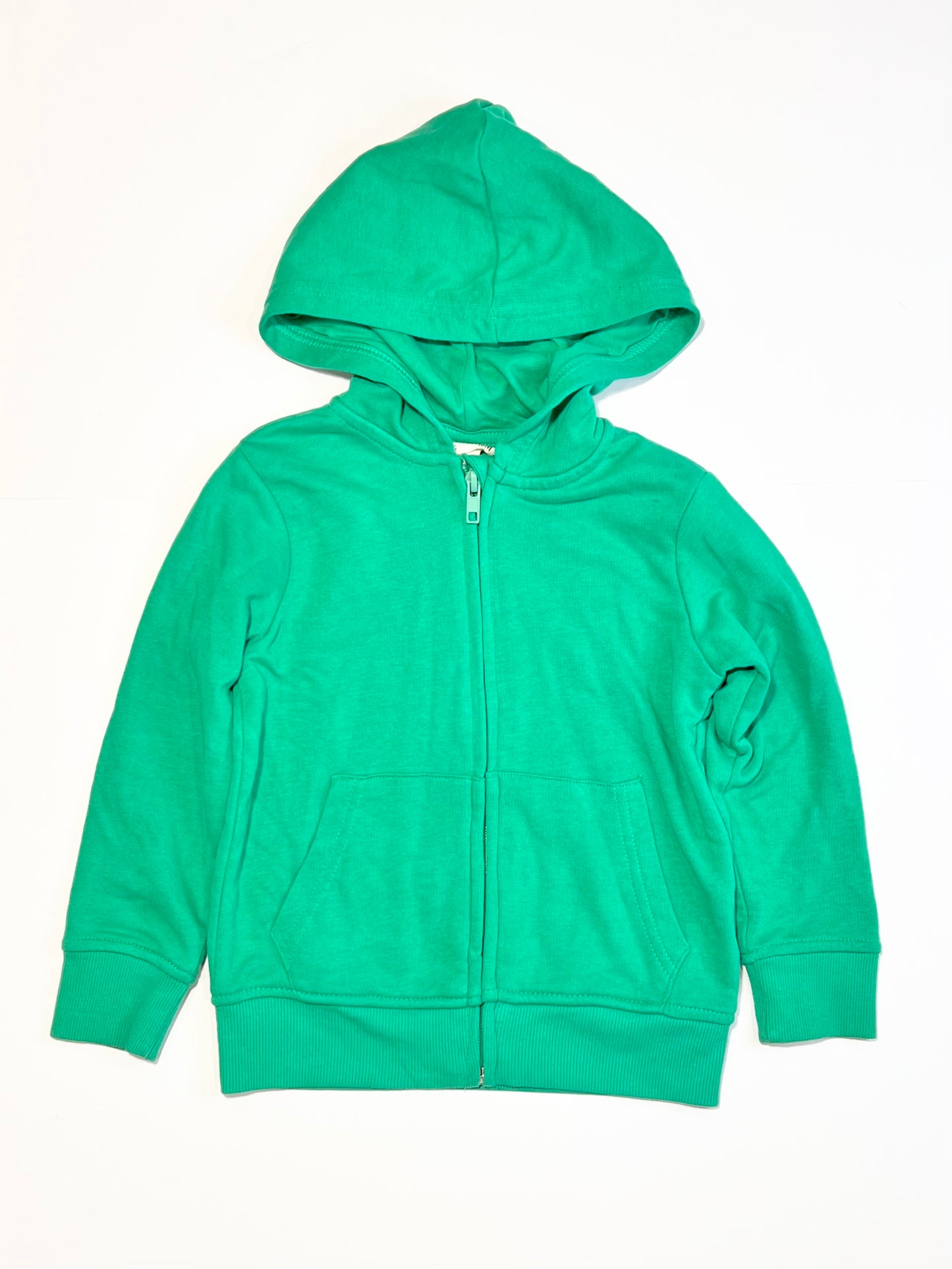 Green zip hoodie - Size 3-4