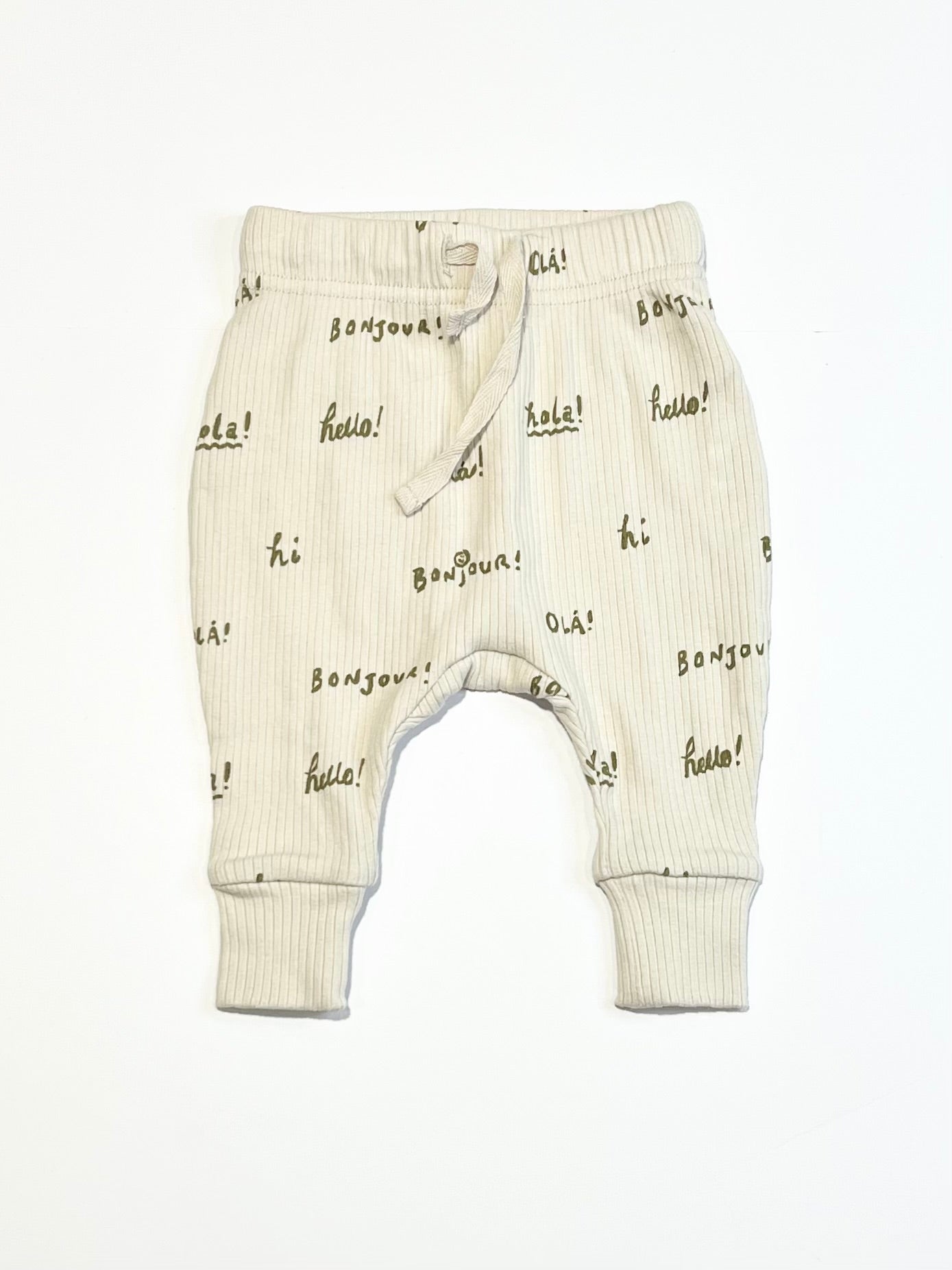 Cream ribbed pants - Size 000