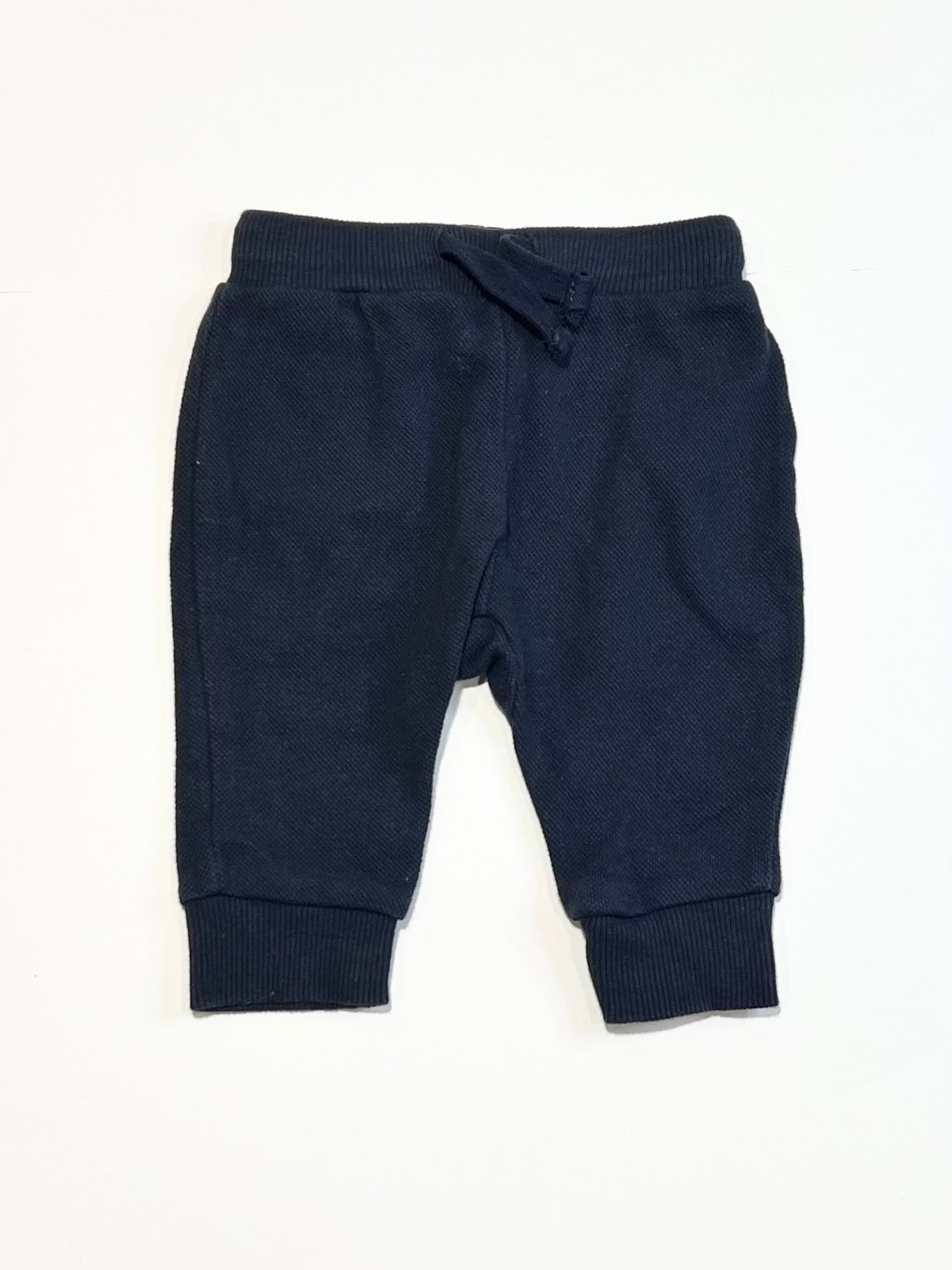 Navy waffle trackies - Size 000