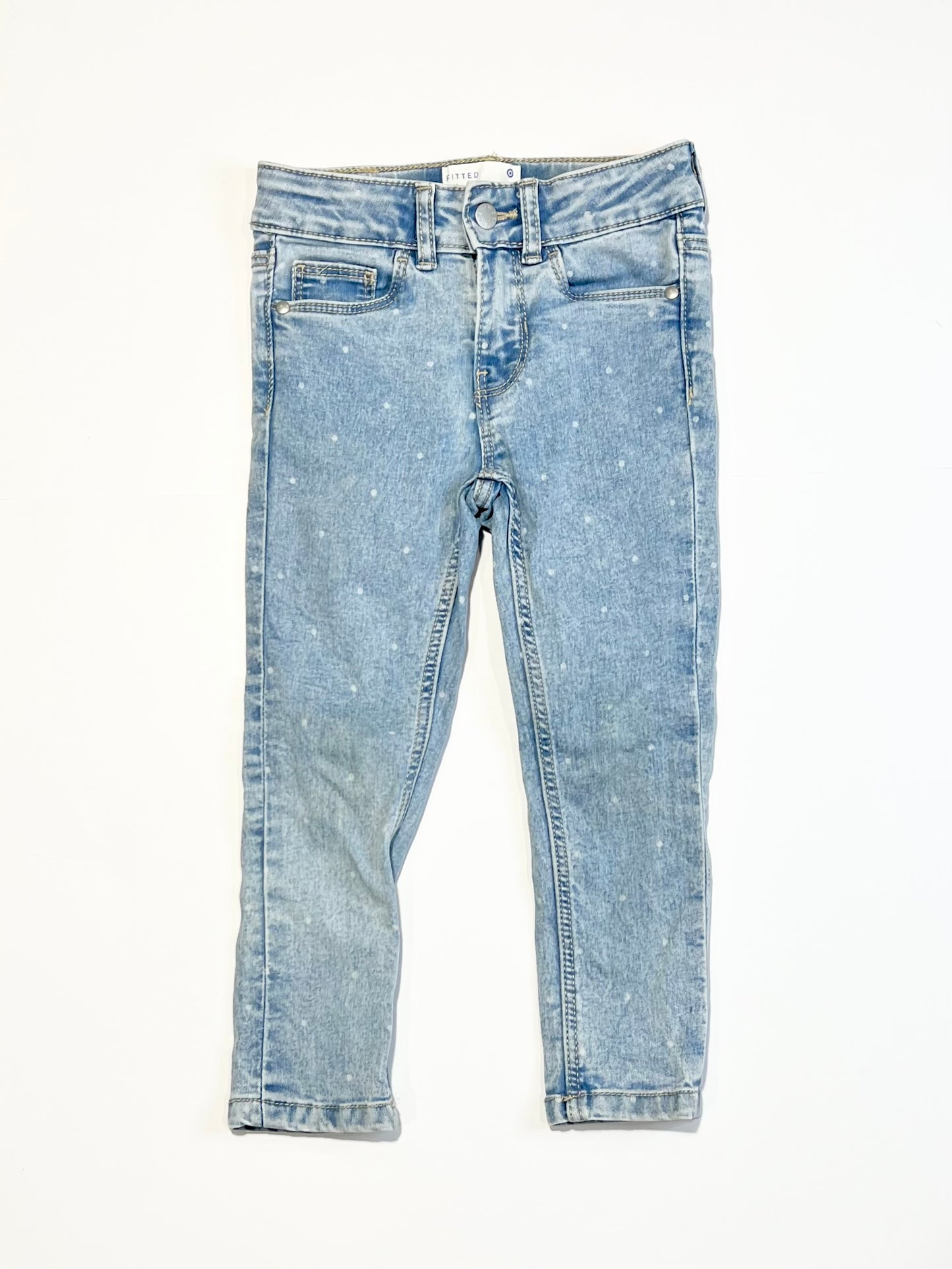 Spotty denim jeggings - Size 3