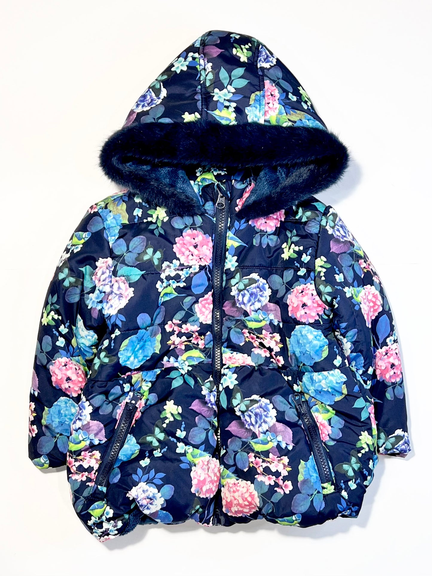 Floral puffer jacket - Size 3