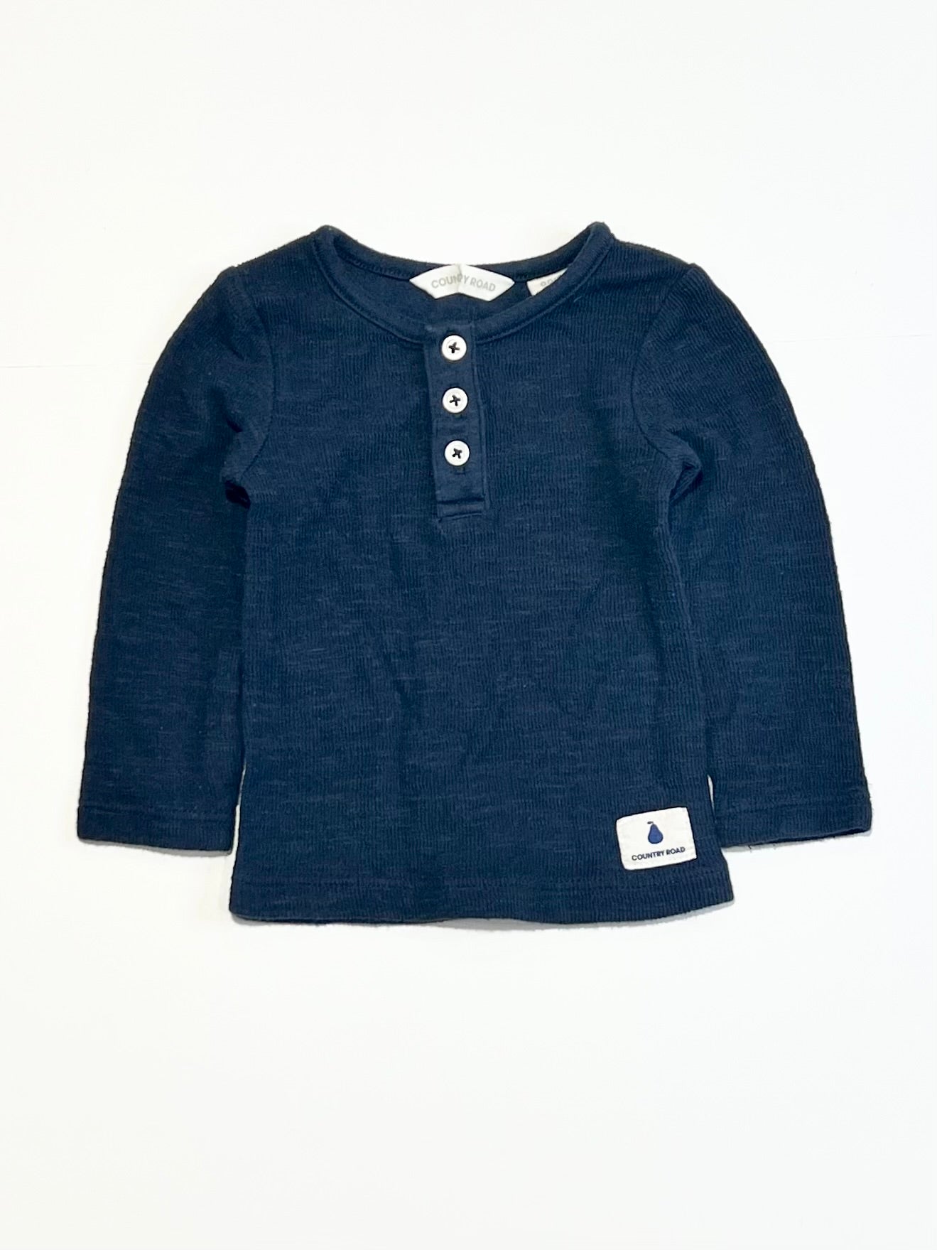 Ribbed henley top - Size 000