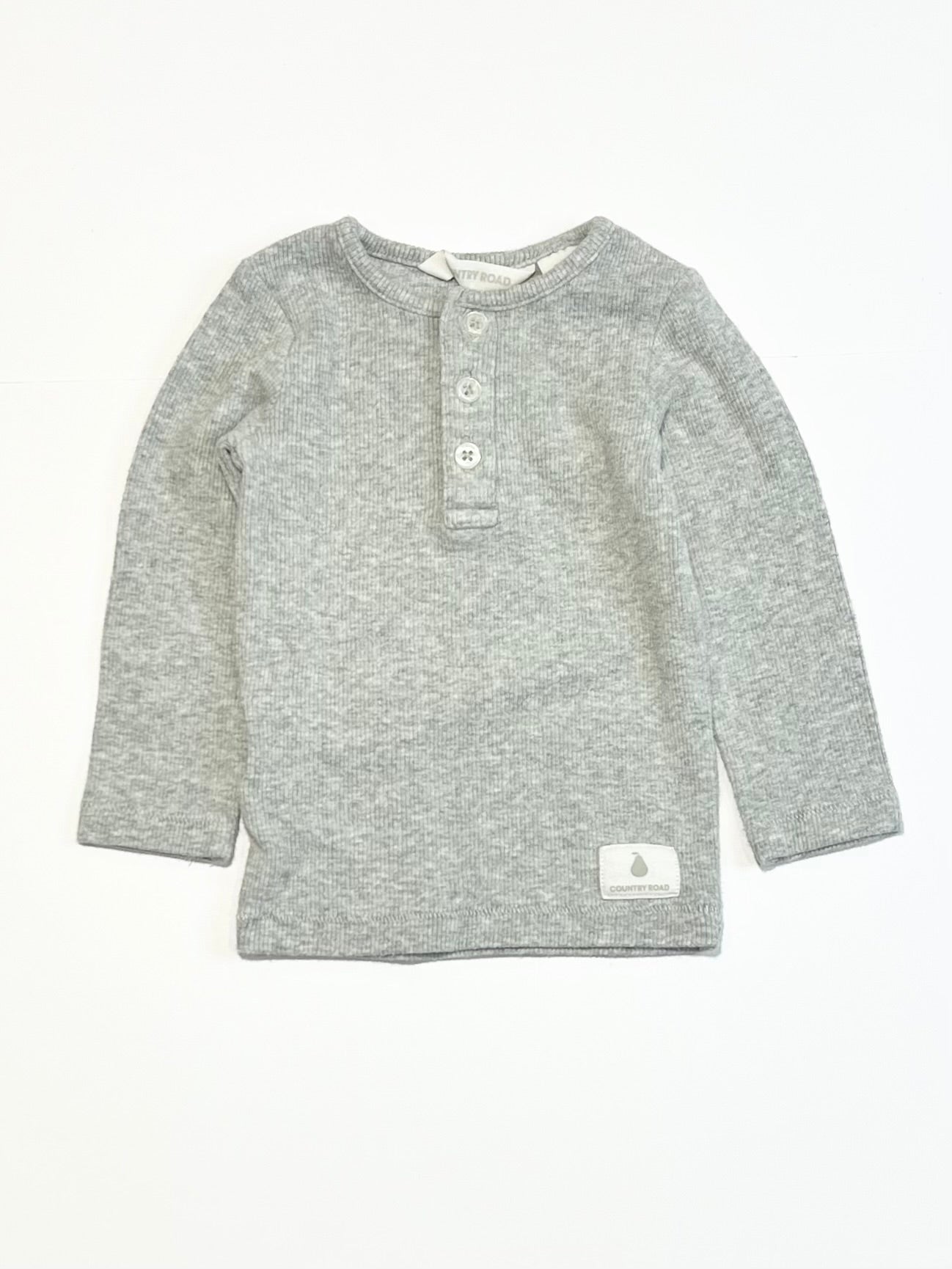 Ribbed henley top - Size 000