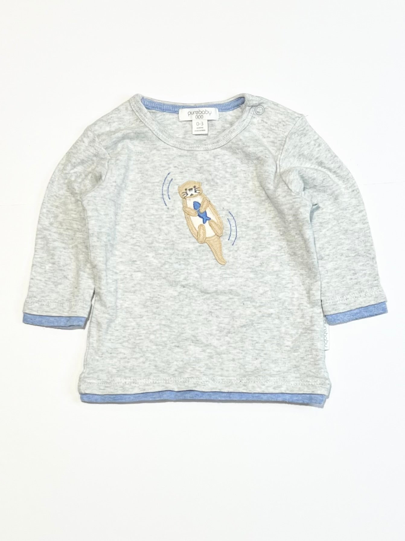 Grey otter top - Size 000
