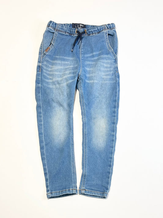 Pull-on denim pants - Size 4-5