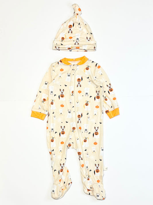 Halloween pups zip onesie - Size 000