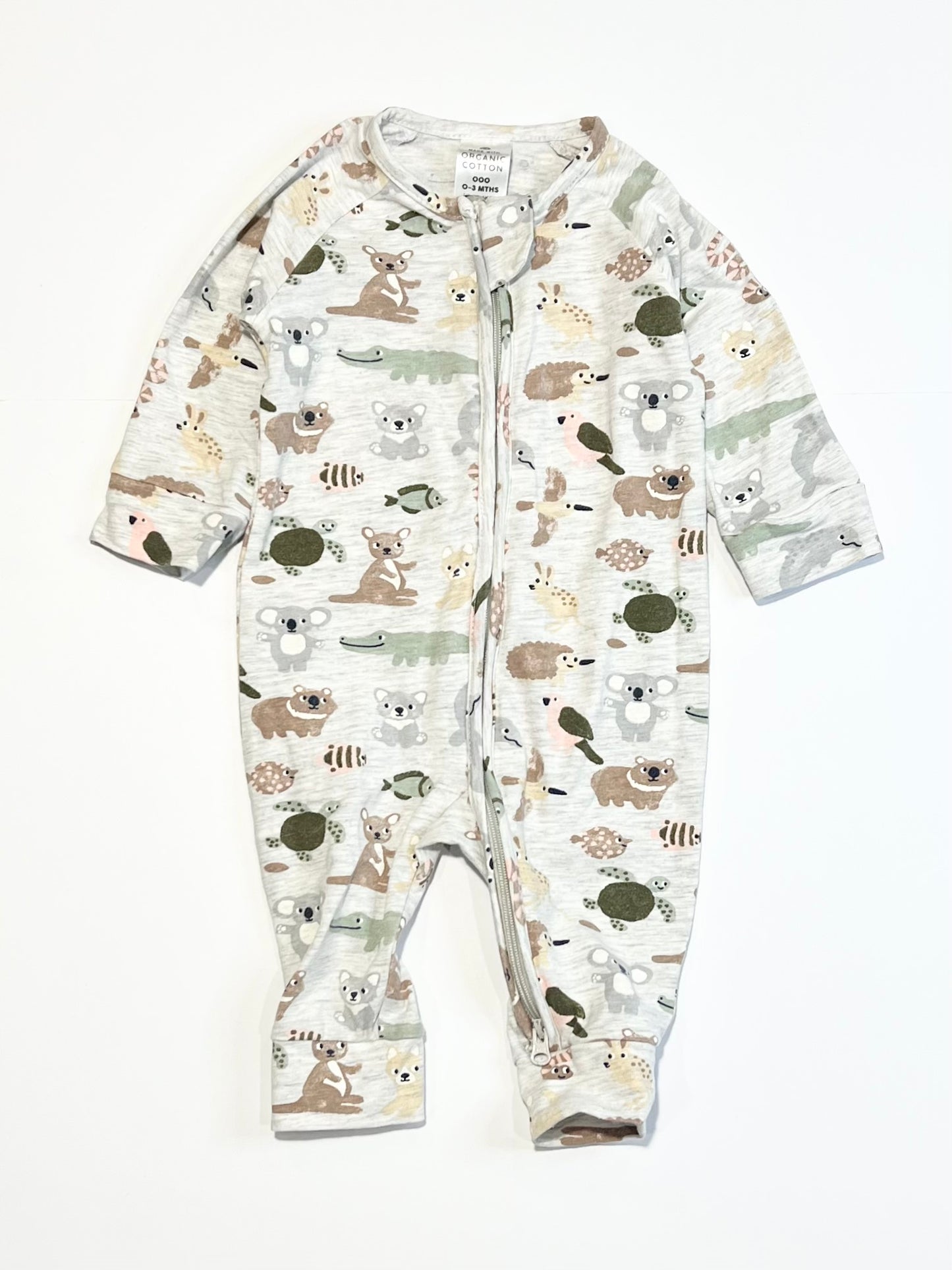 Animals zip onesie - Size 000