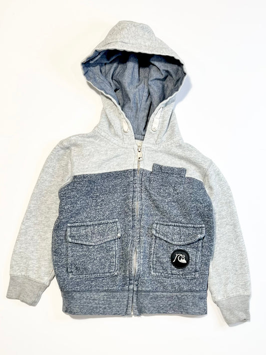 Spliced zip hoodie - Size 4