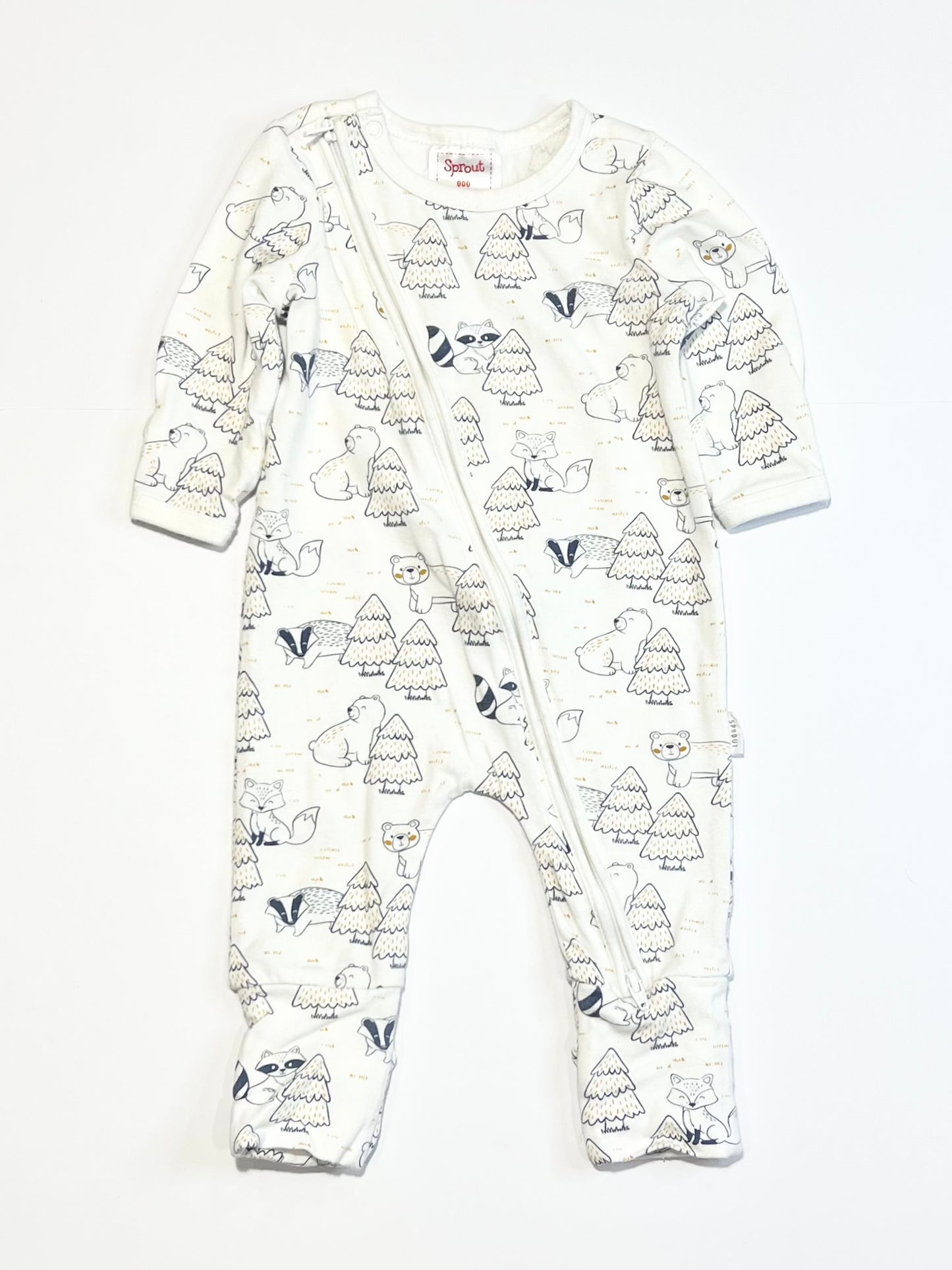 Animals zip onesie - Size 000