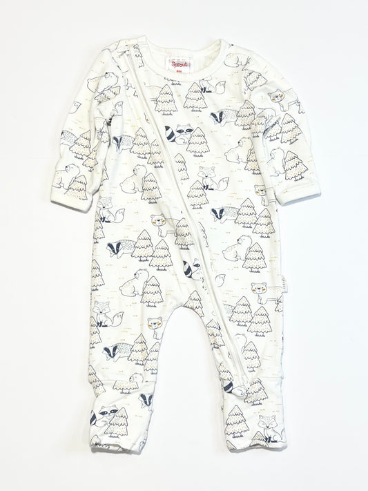 Animals zip onesie - Size 000