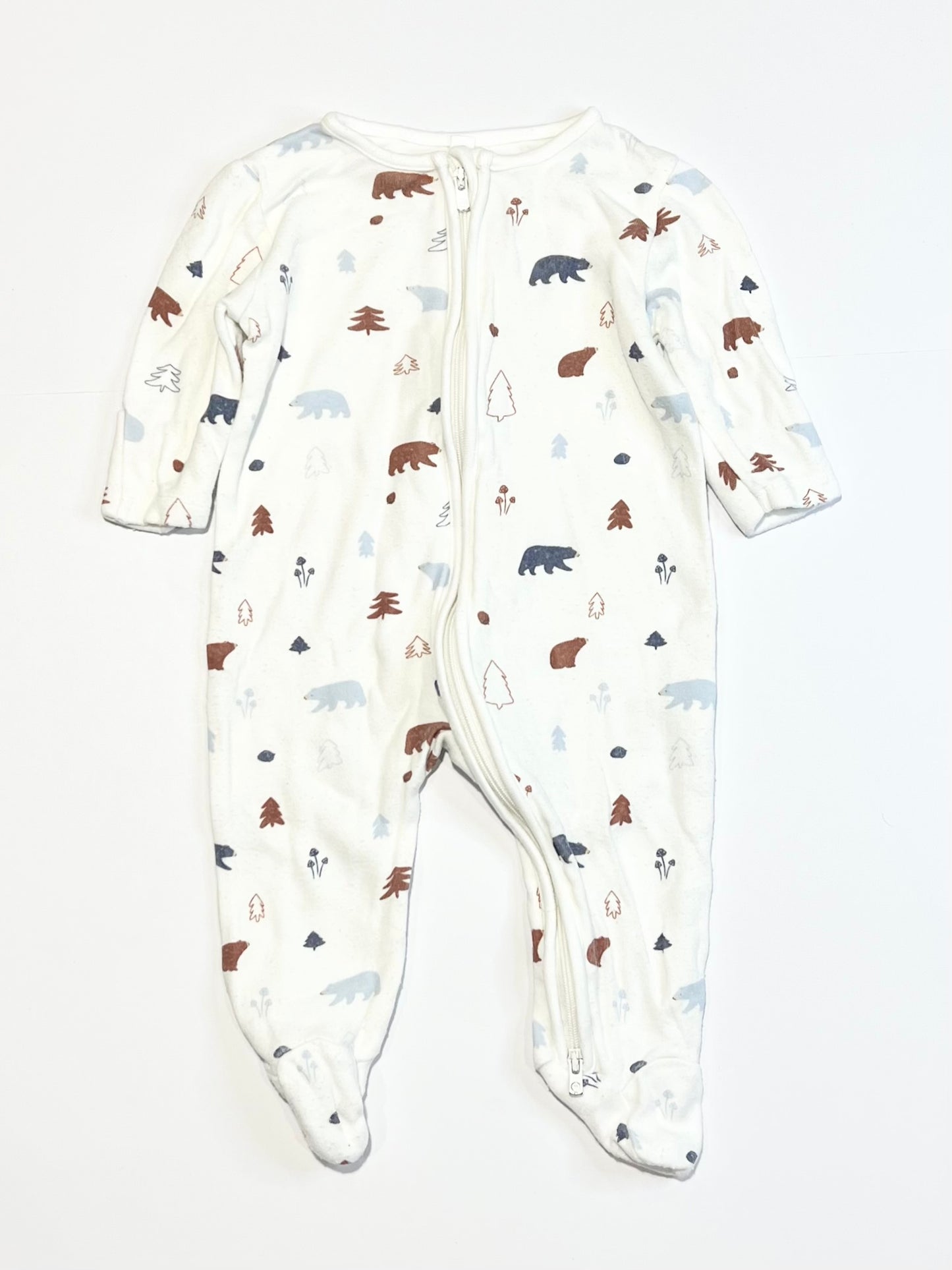Bears zip onesie - Size 000