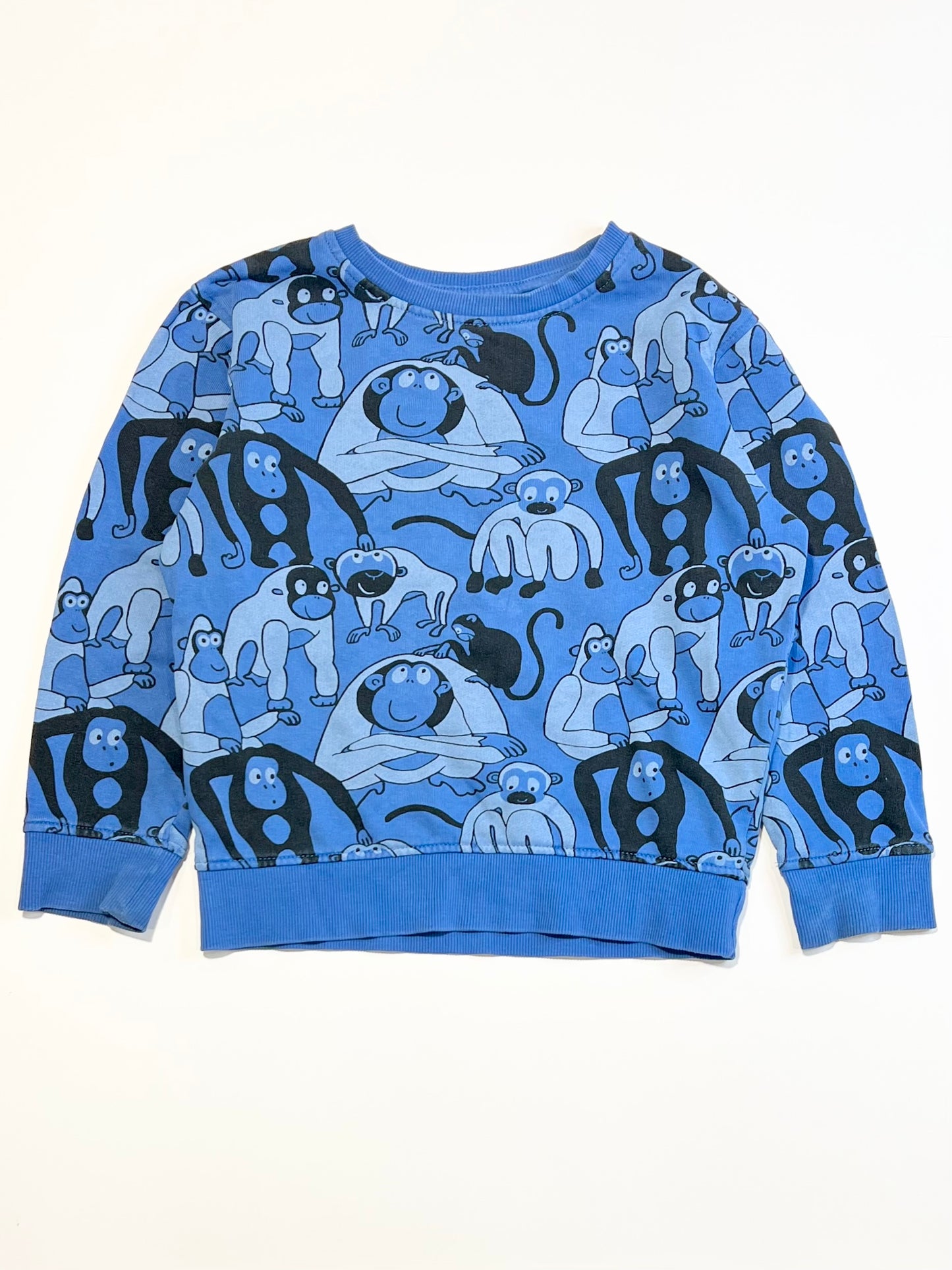Blue monkey sweater - Size 4-5