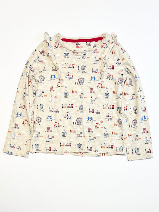 London ruffle top - Size 4-5