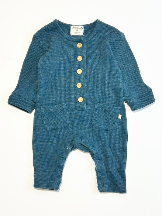 Waffle henley onesie - Size 000
