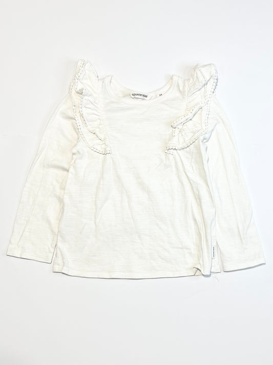 White ruffle top - Size 4