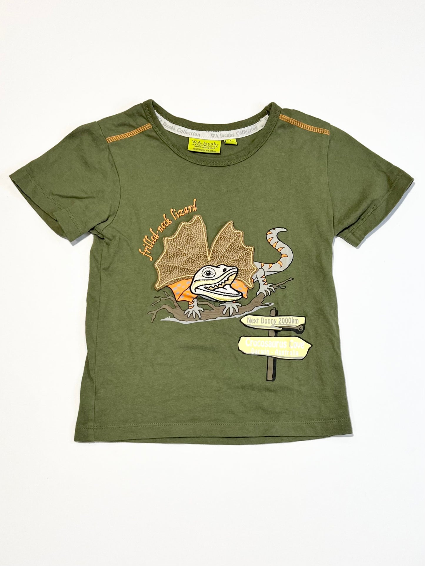 Frilled-neck lizard tee - Size 4