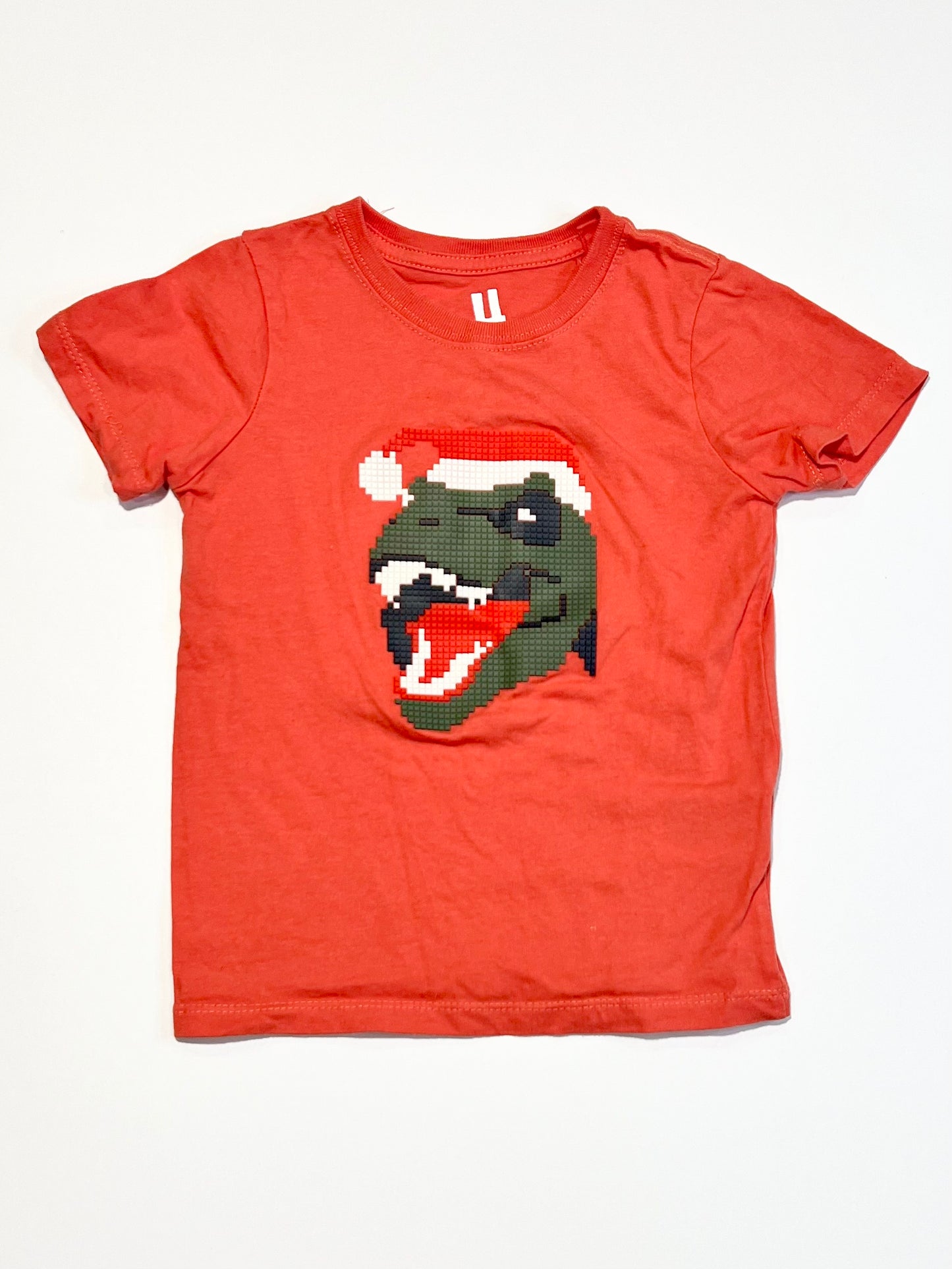 Christmas t-rex tee - Size 4
