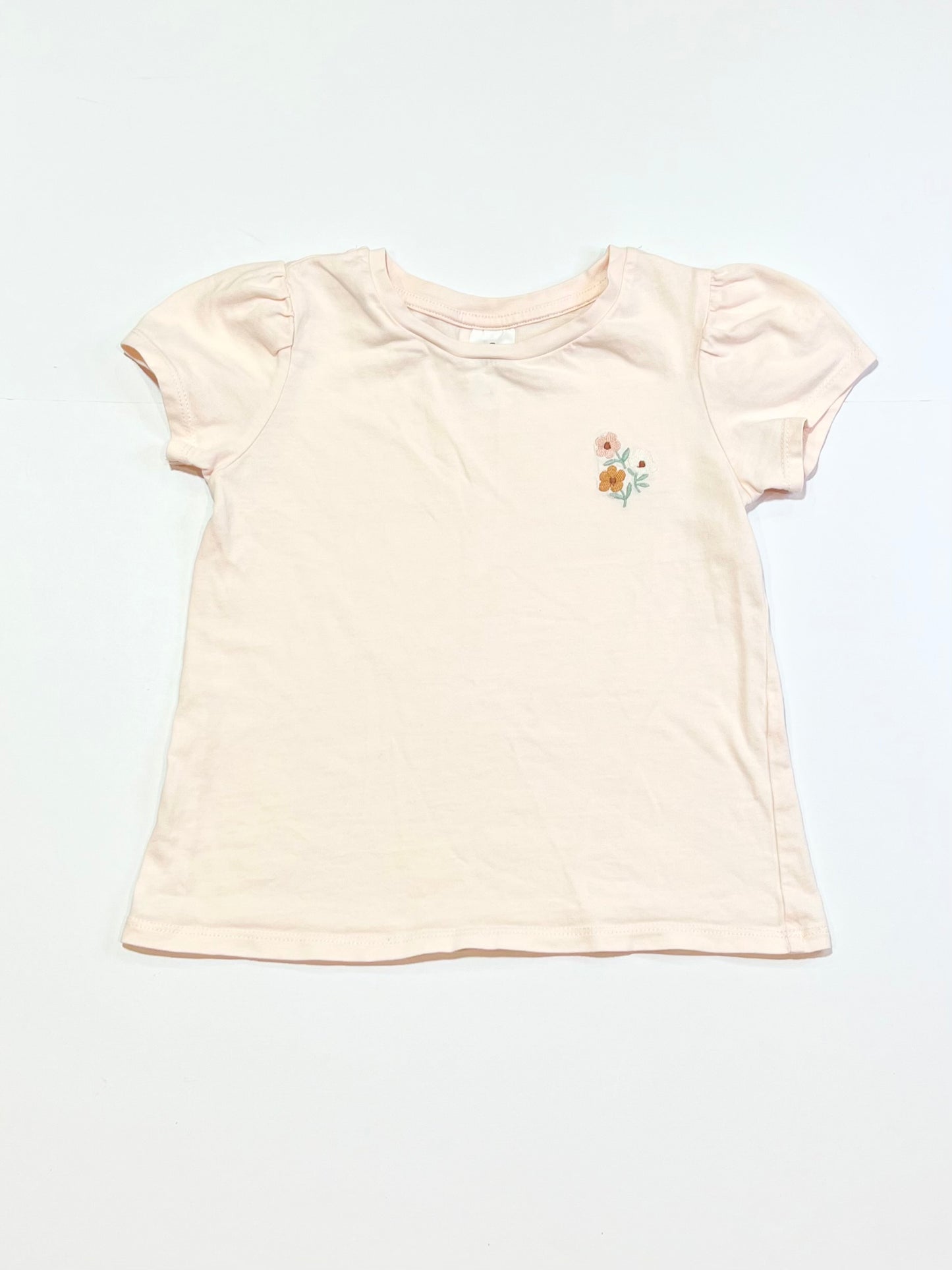 Pink embroidered tee - Size 4