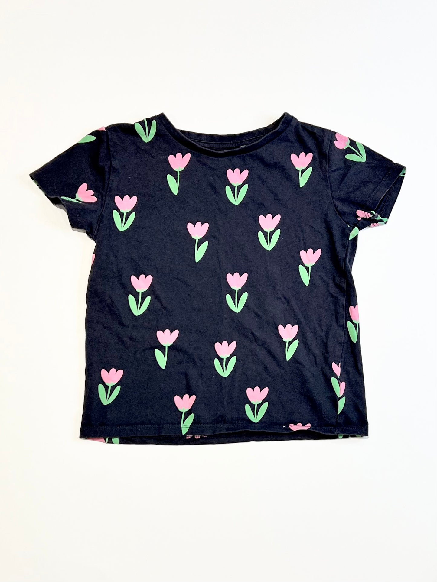 Navy floral tee - Size 4