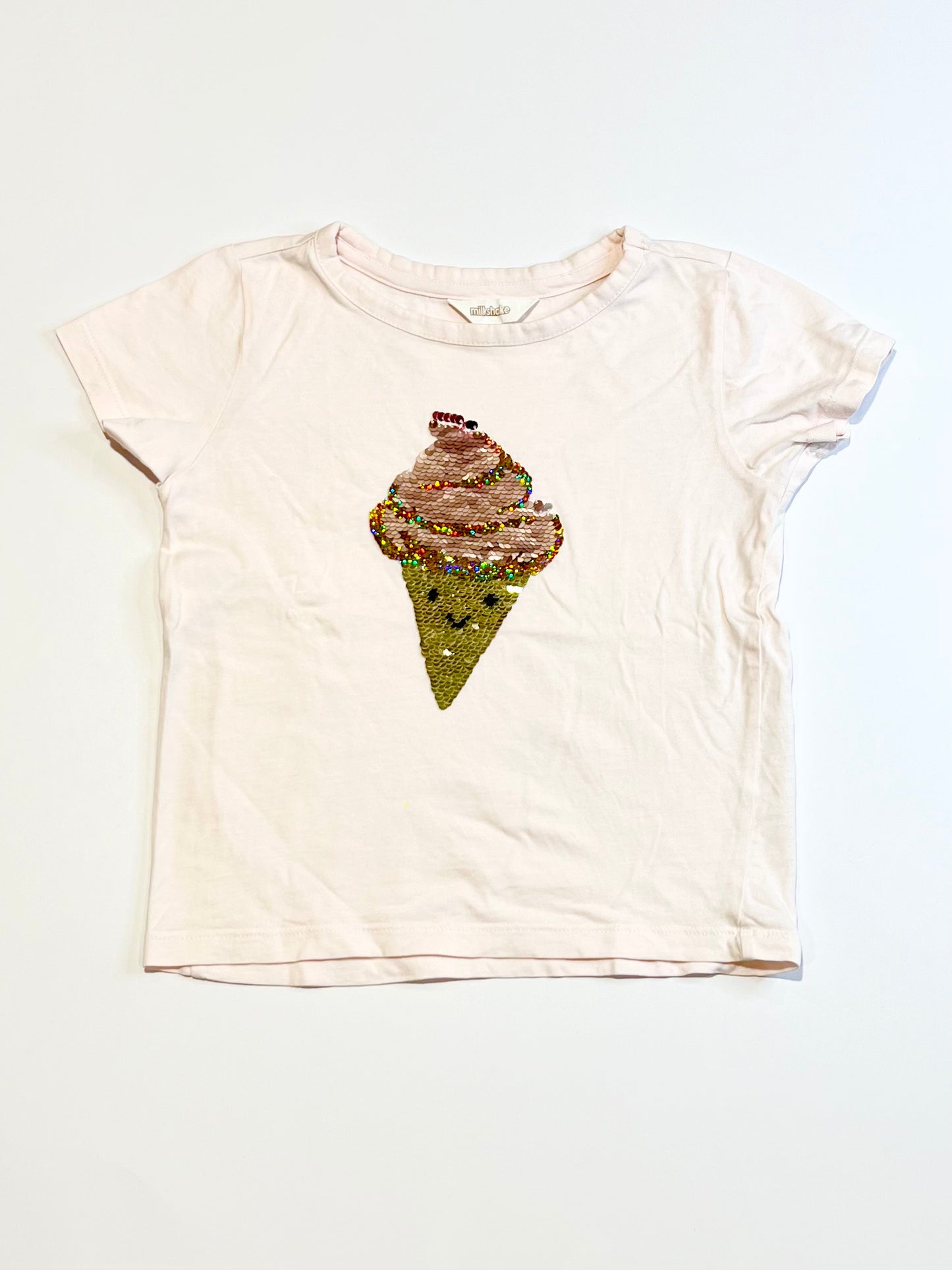 Sequined ice cream tee - Size 4