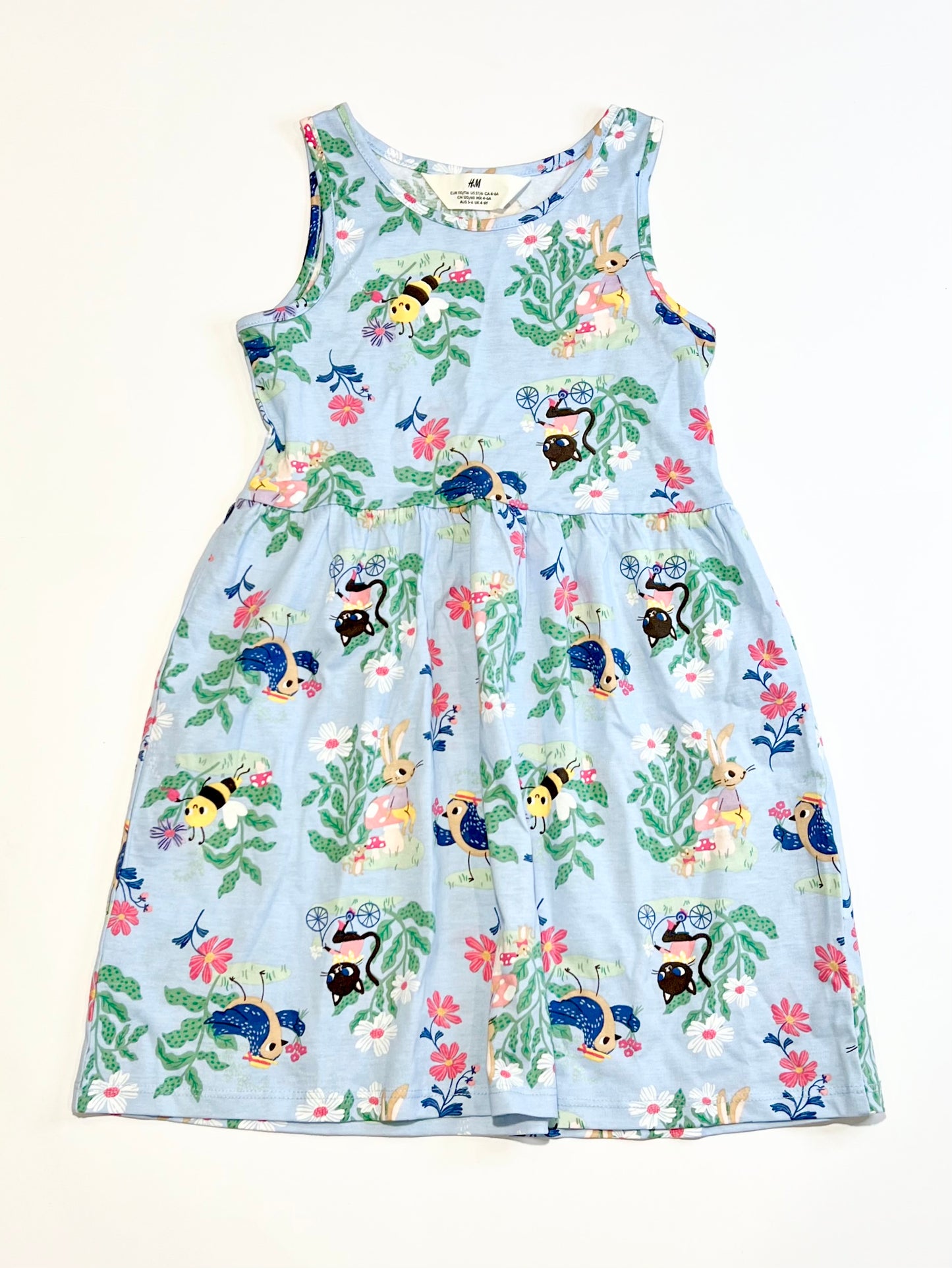 Blue jersey dress - Size 4-6
