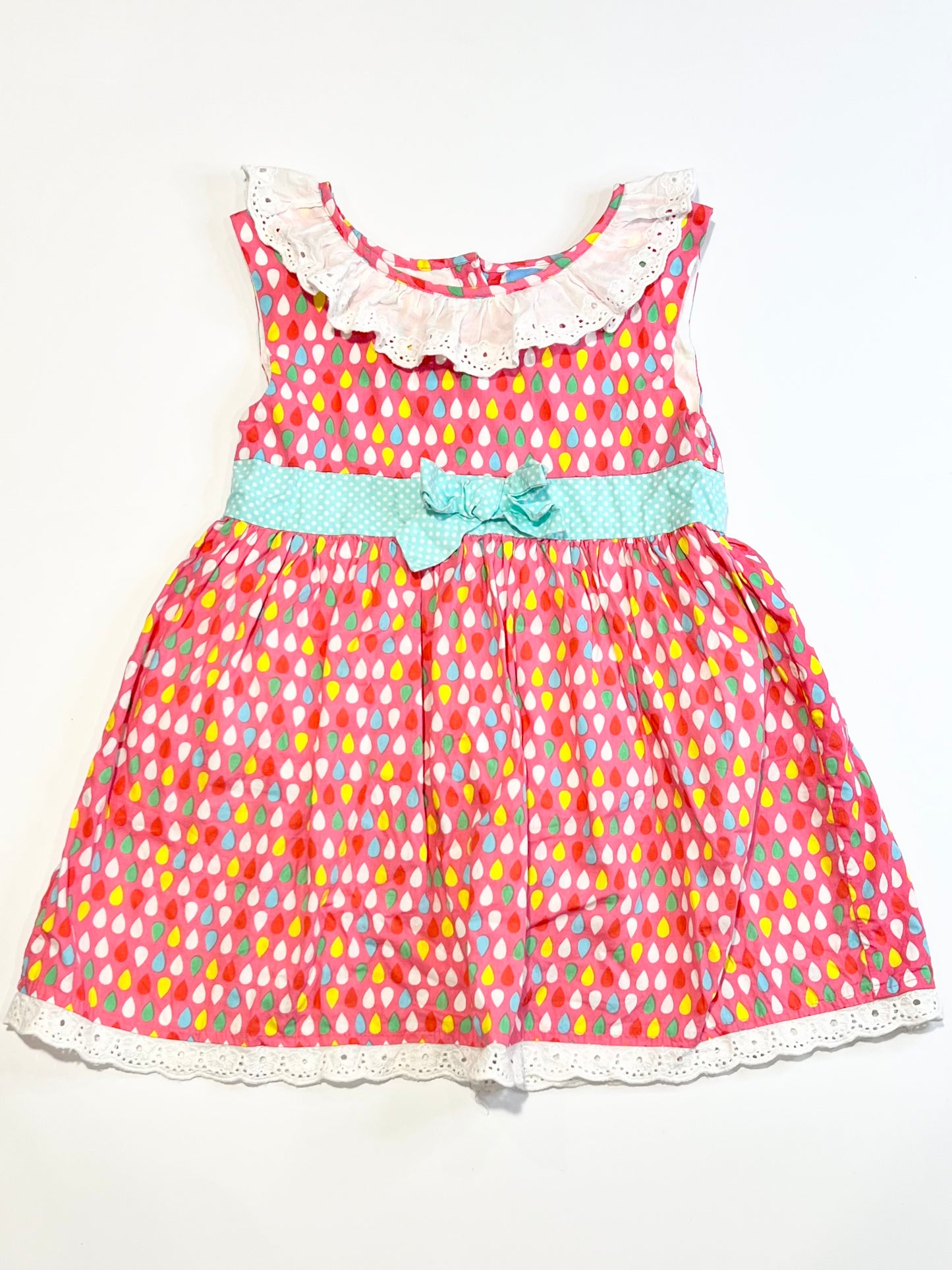 Pink raindrops dress - Size 4