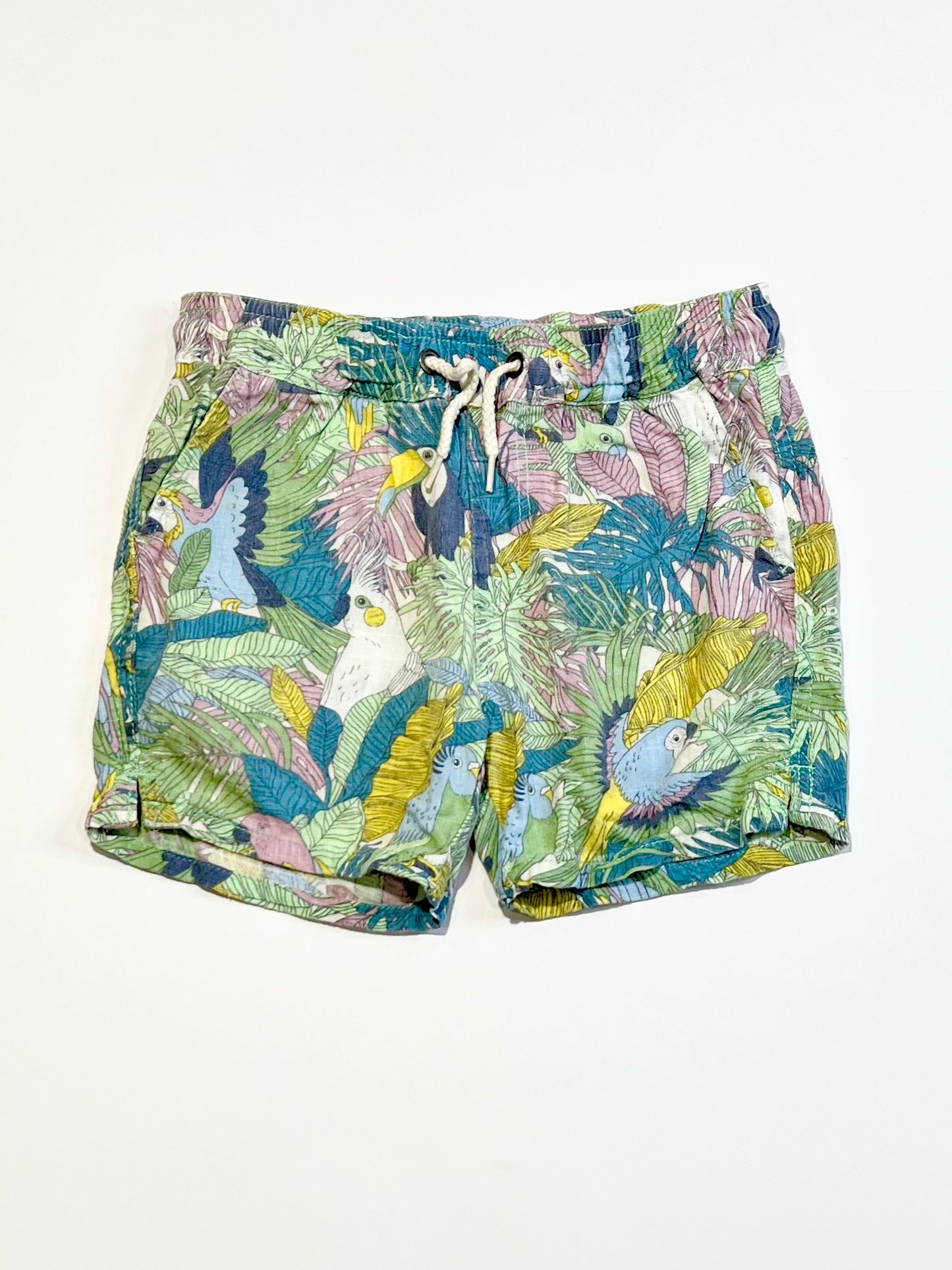 Woven birds shorts - Size 3