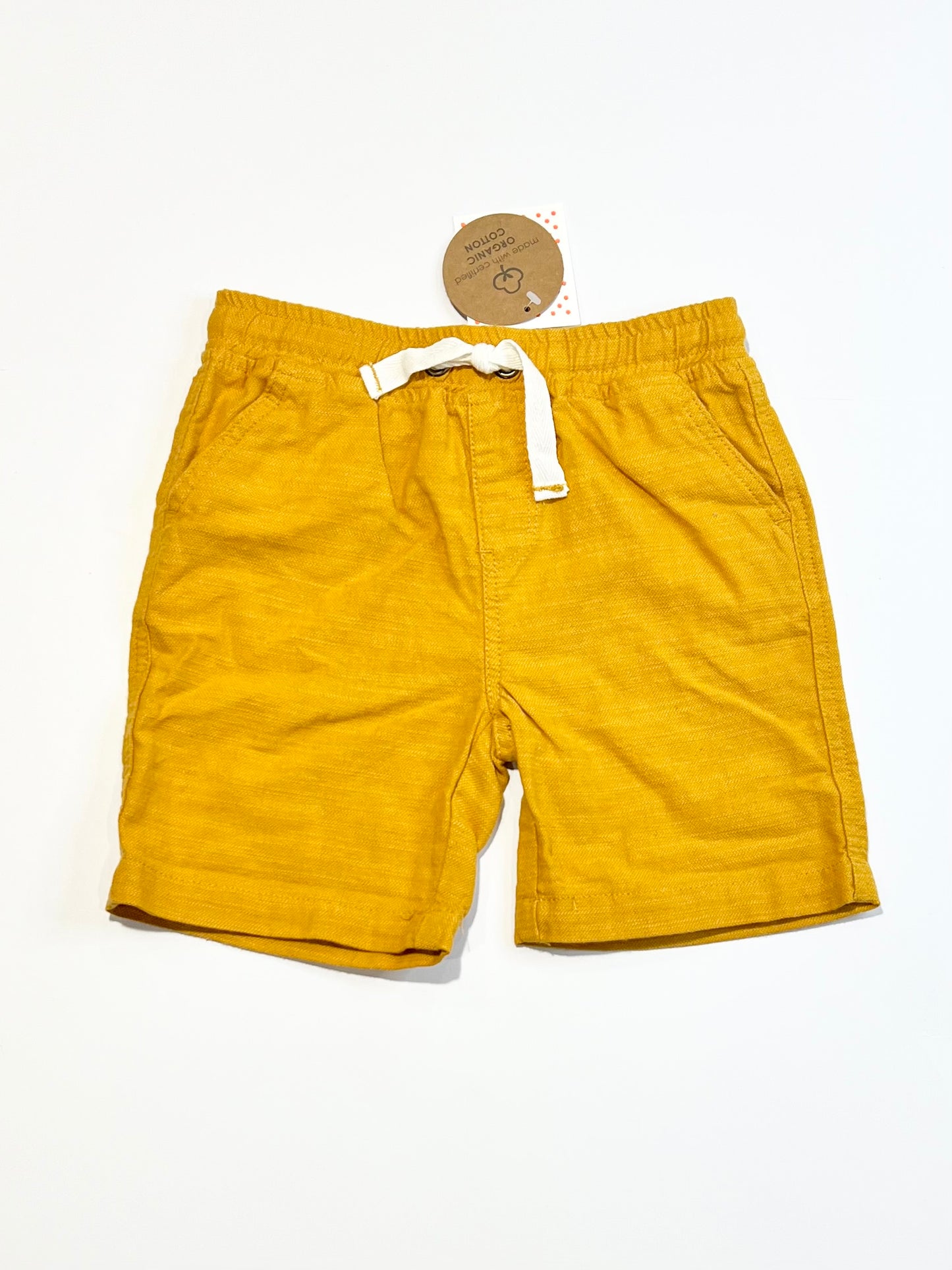 Woven yellow shorts brand new - Size 3
