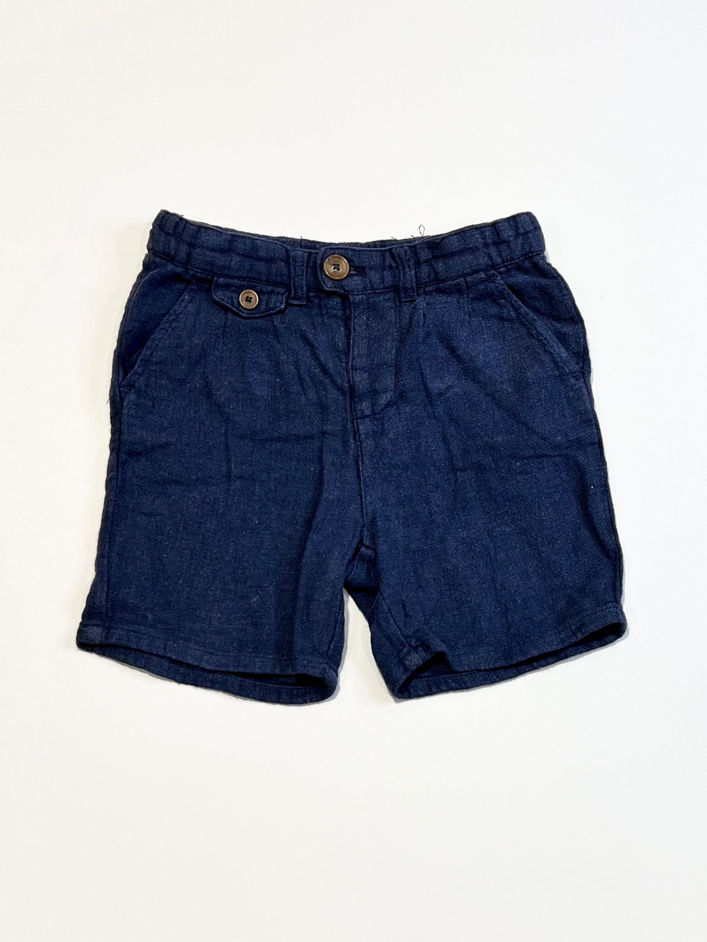 Navy woven shorts - Size 3-4