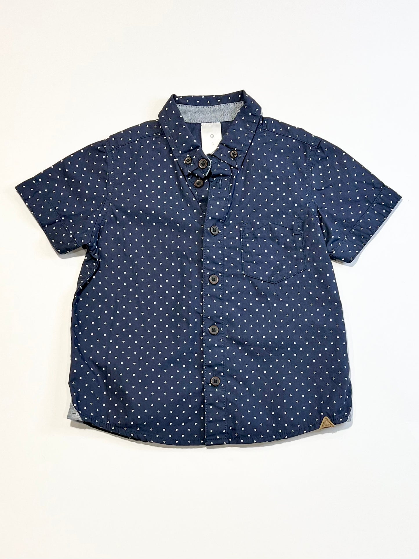 Navy circles shirt - Size 3