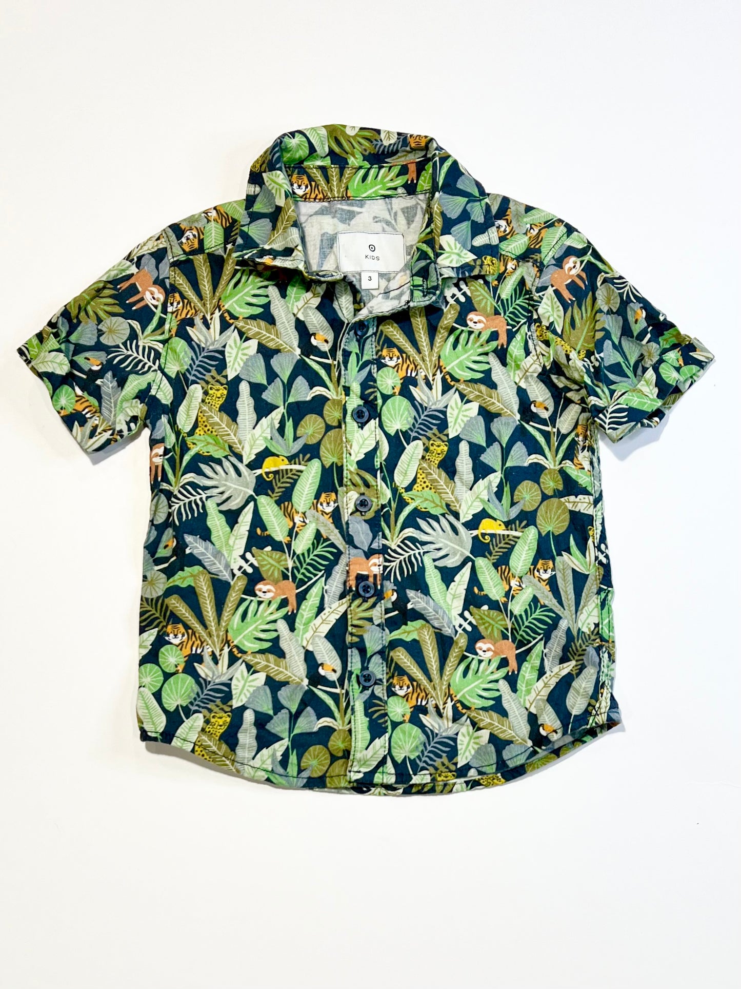 Woven leafy shirt - Size 3
