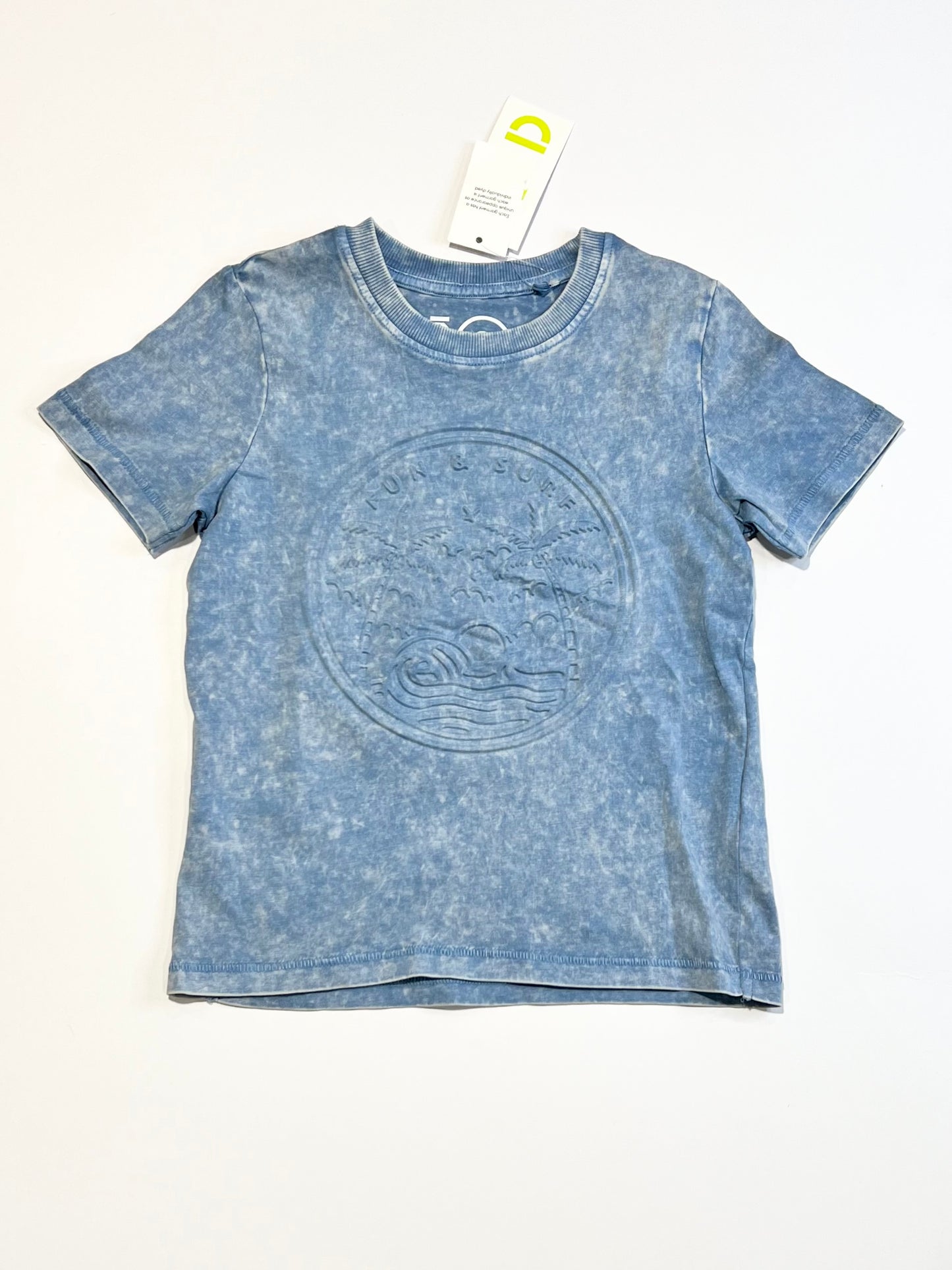 Blue embossed tee brand new - Size 3