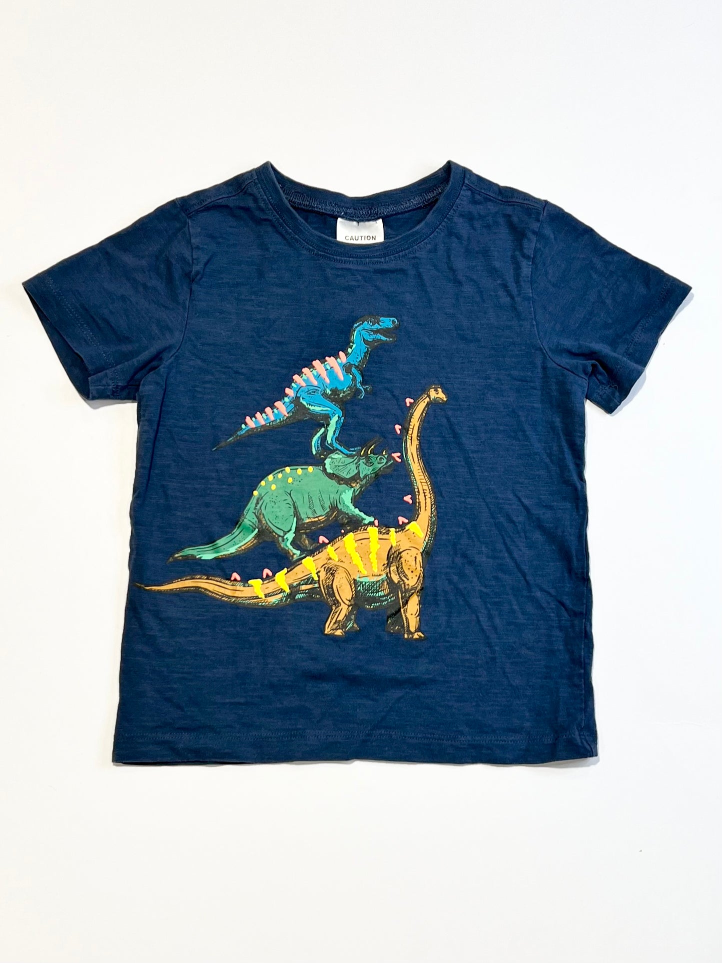 Navy dinosaurs tee - Size 3