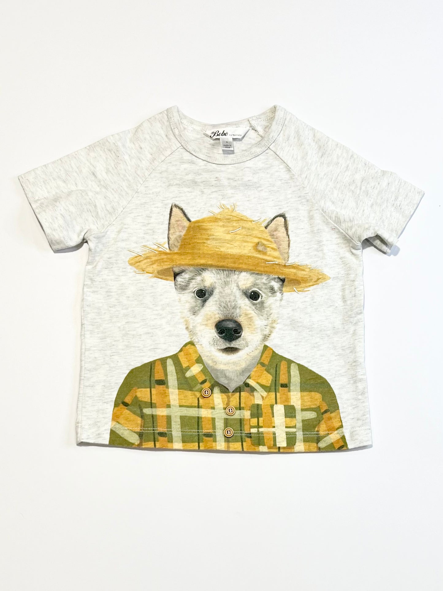 Grey dog tee - Size 3