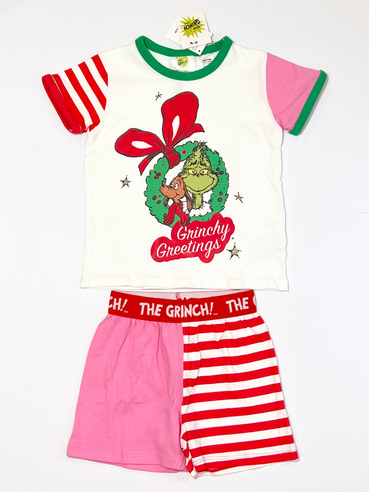 Christmas Grinch pyjamas brand new - Size 3