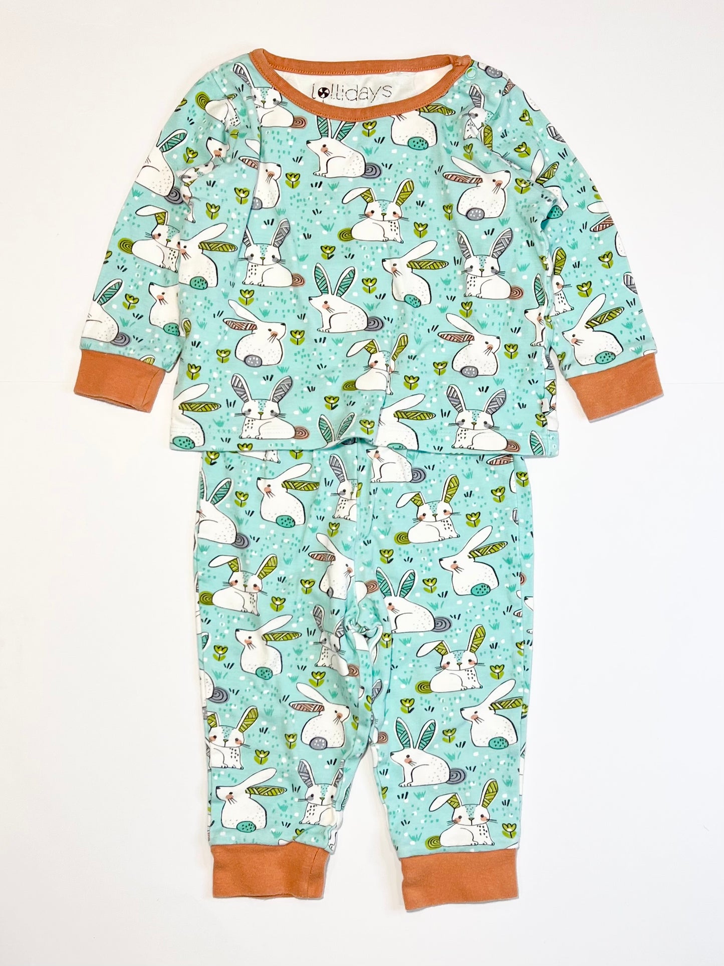 Green bunny pyjamas - Size 1
