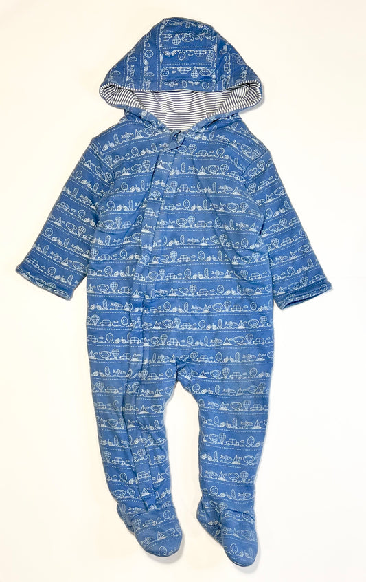 Blue vehicles padded coverall - Size 1