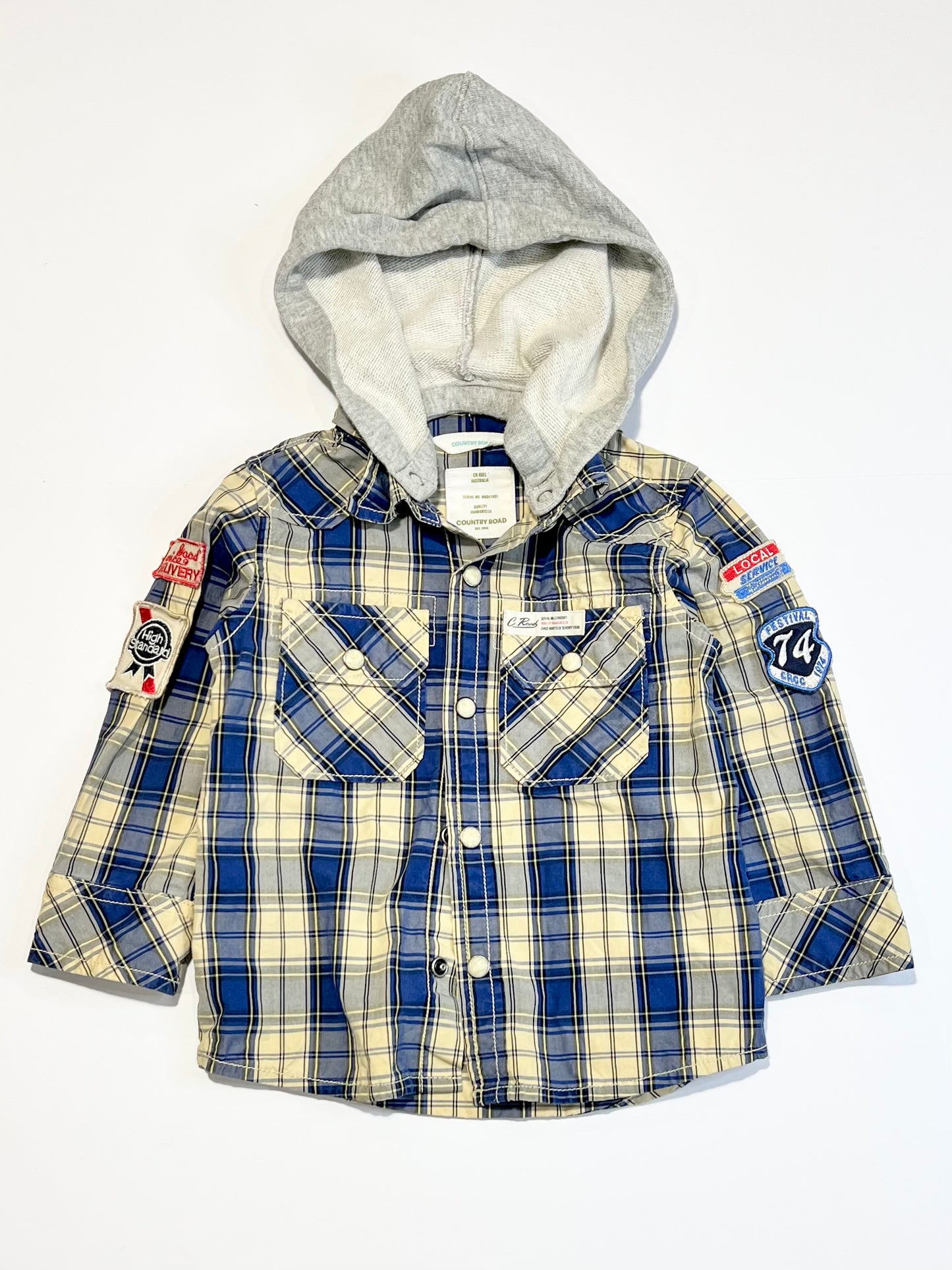 Hooded check shirt - Size 1