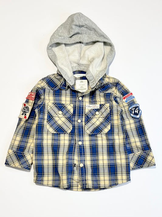 Hooded check shirt - Size 1