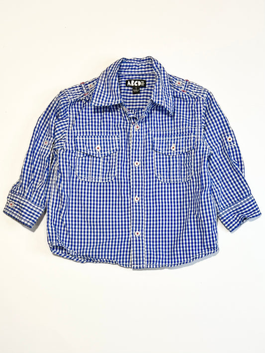 Blue gingham shirt - Size 1