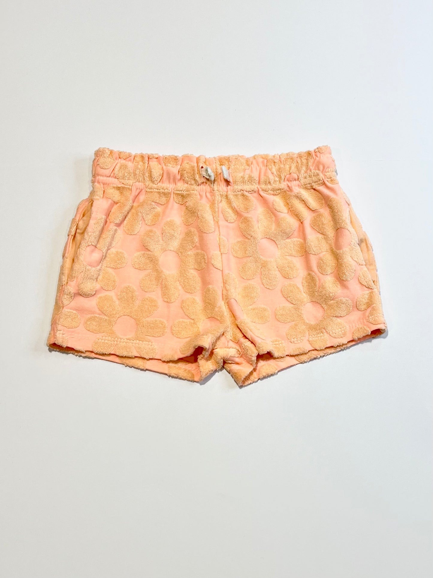 Orange terry shorts - Size 3