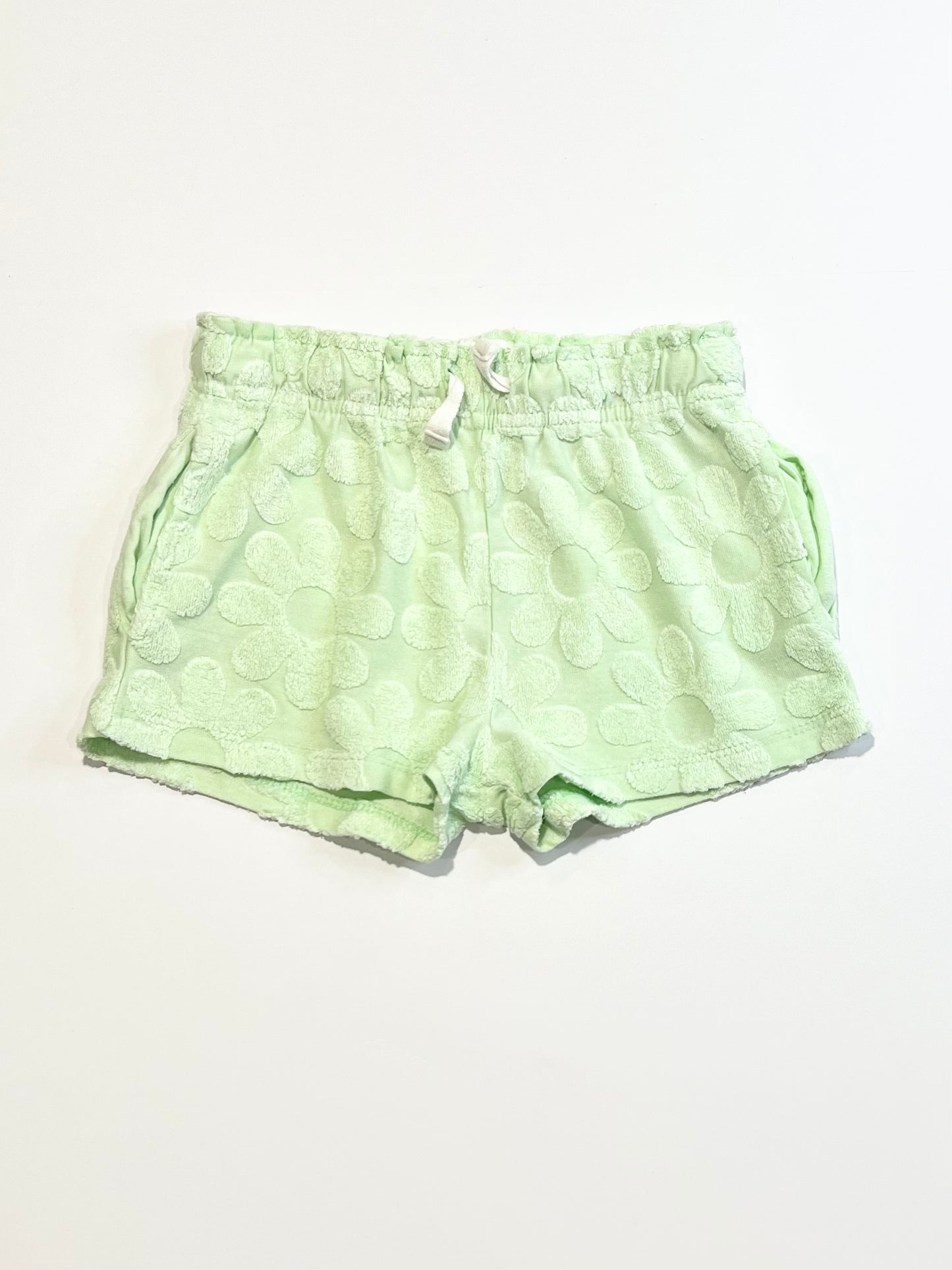 Green terry shorts - Size 3