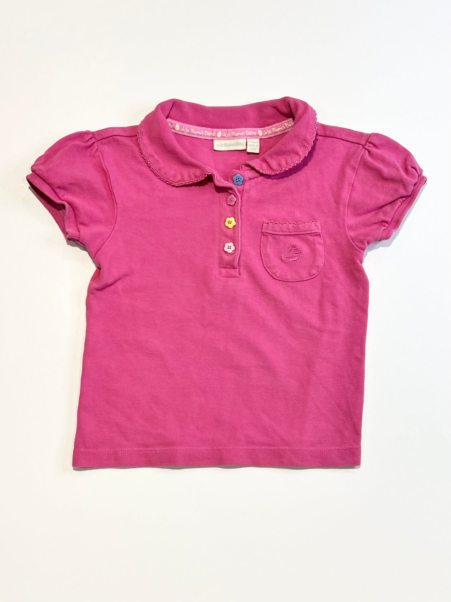 Pink polo shirt - Size 3-4