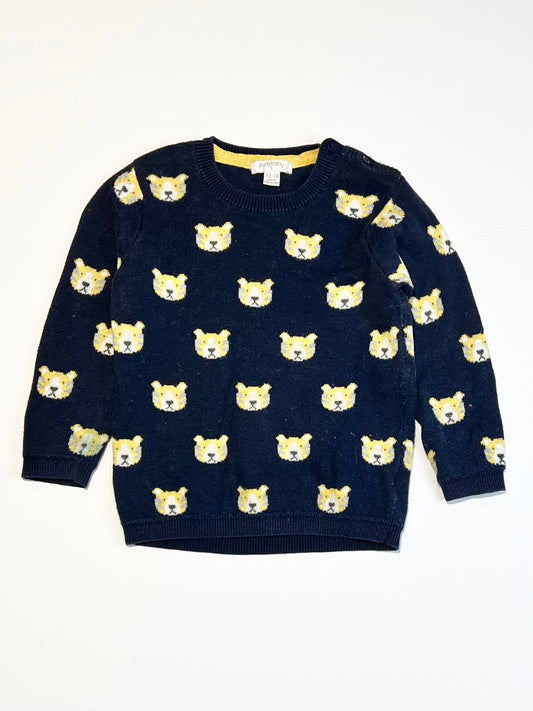 Navy tigers knit jumper - Size 1