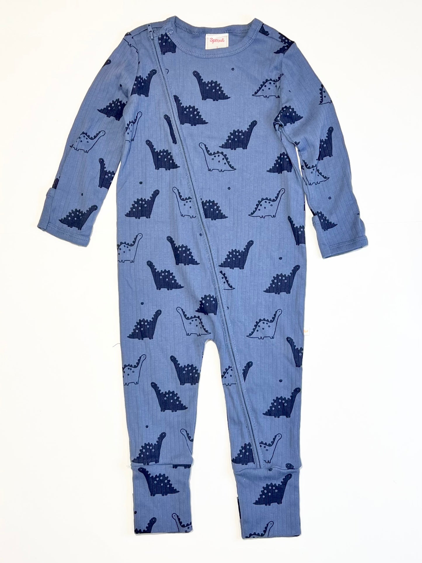 Ribbed dino zip onesie - Size 1