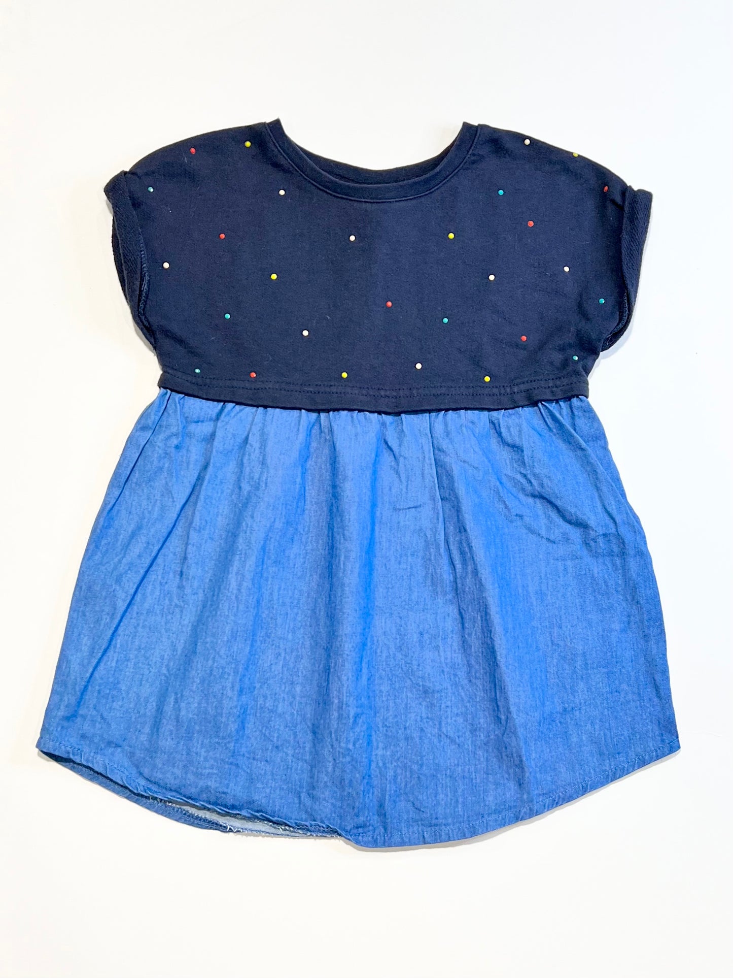 Spotty chambray dress - Size 3