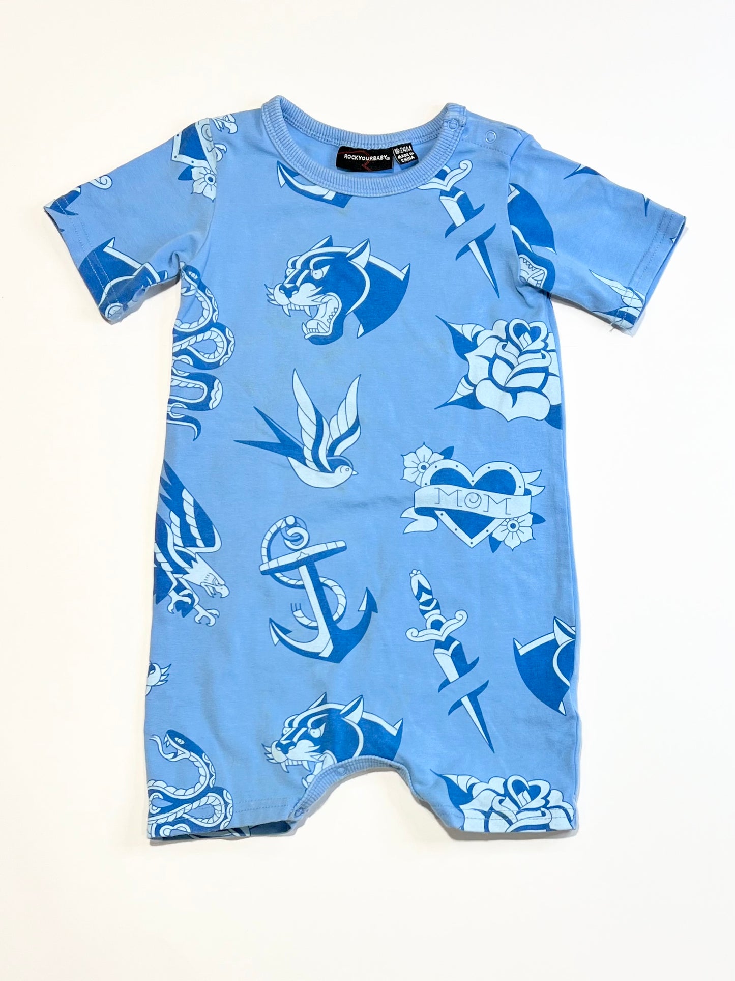 Blue romper - Size 2