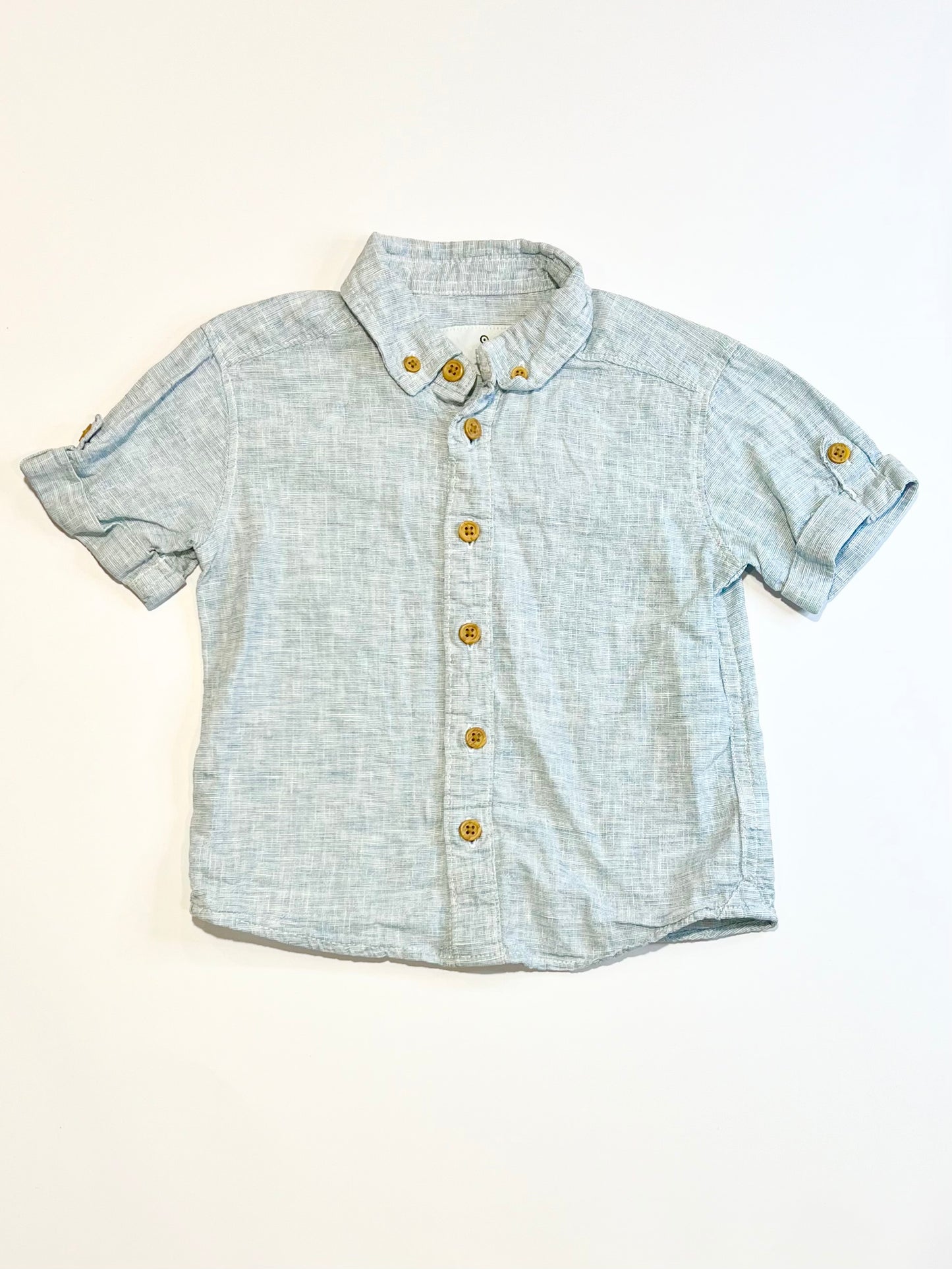 Blue woven shirt - Size 2