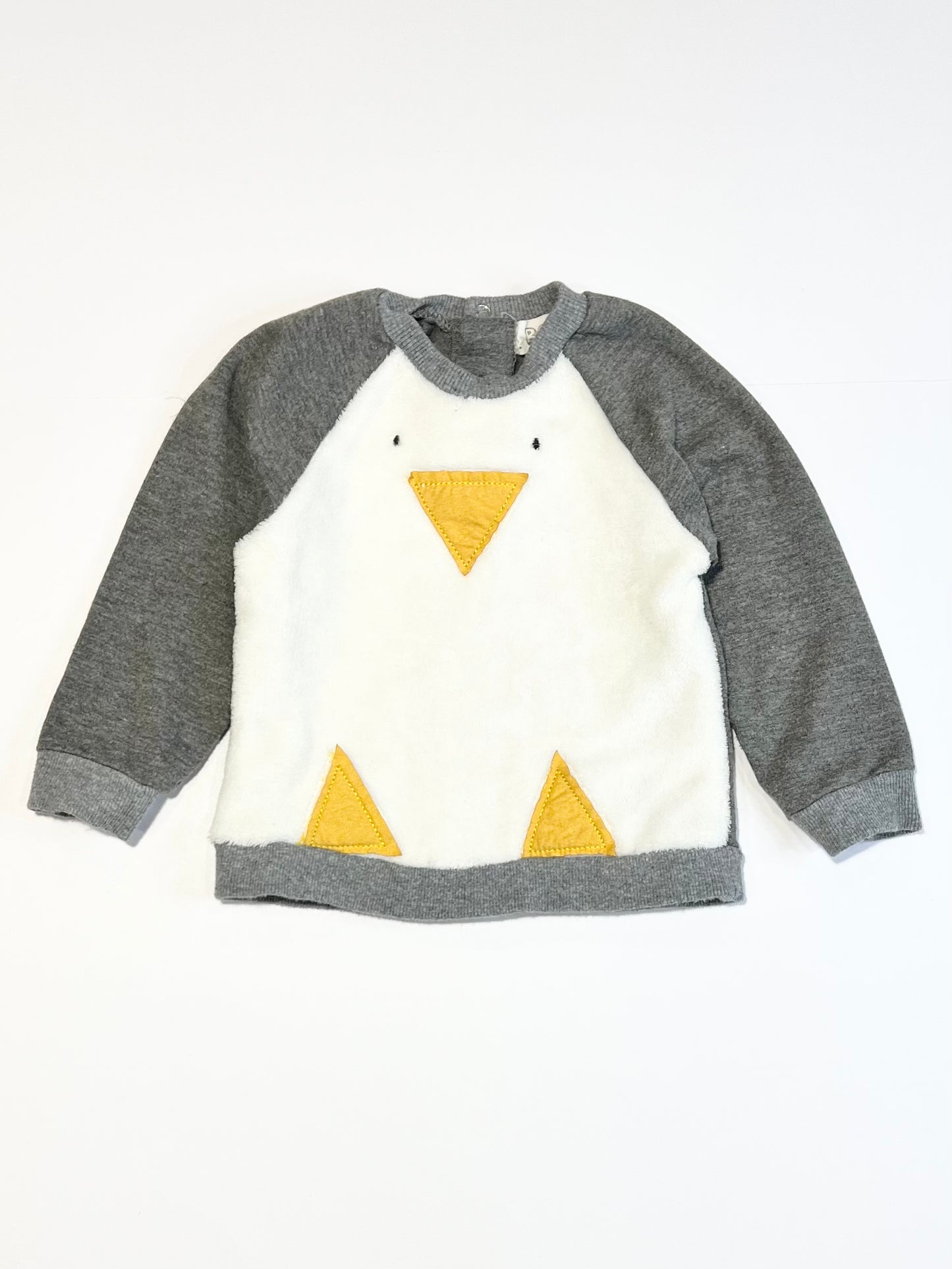 Grey penguin sweater - Size 6-9 months
