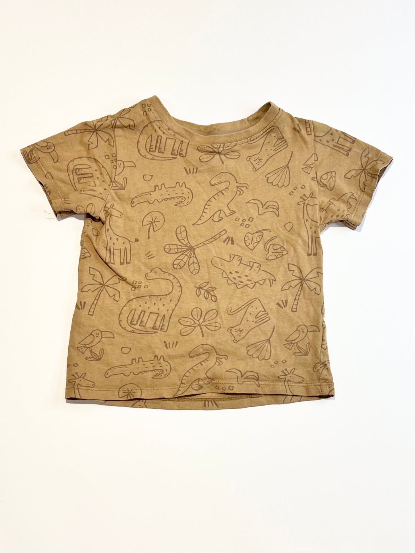 Brown dinos tee - Size 2